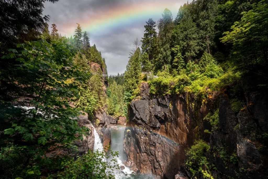 elk falls with rainbow