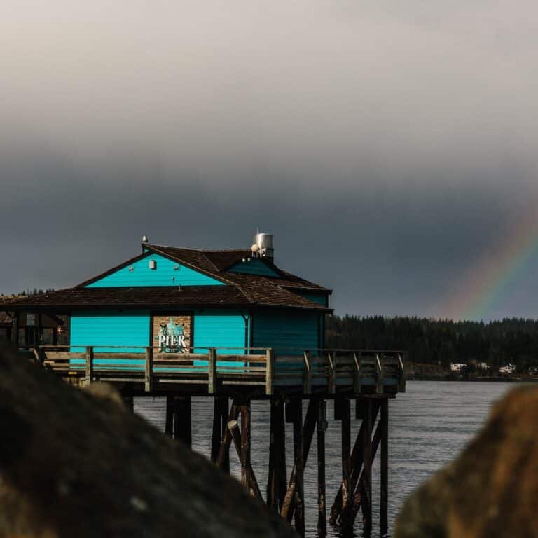 Discovery Pier at Sunset after Rain | Bluetree Photography | Destination Campbell River