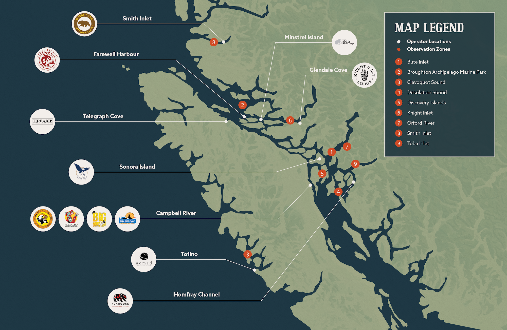 Bear Viewing Guide Map